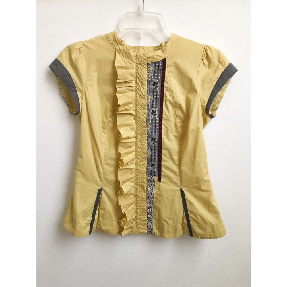 Anthropologie | Floreat Embroidered Blouse